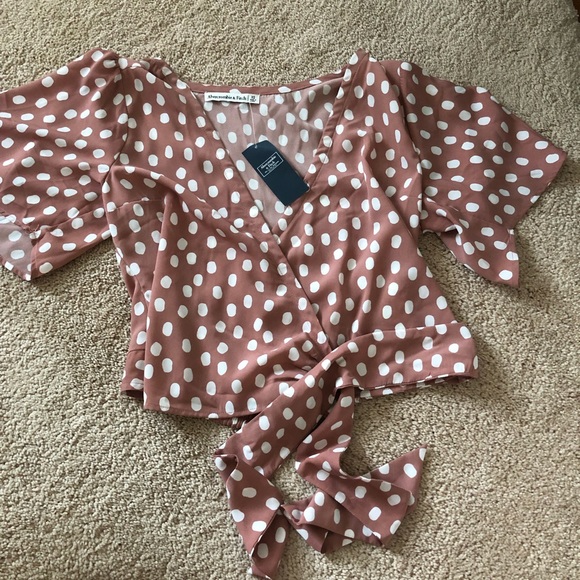 Crop wrap tie blouse - Picture 1 of 4
